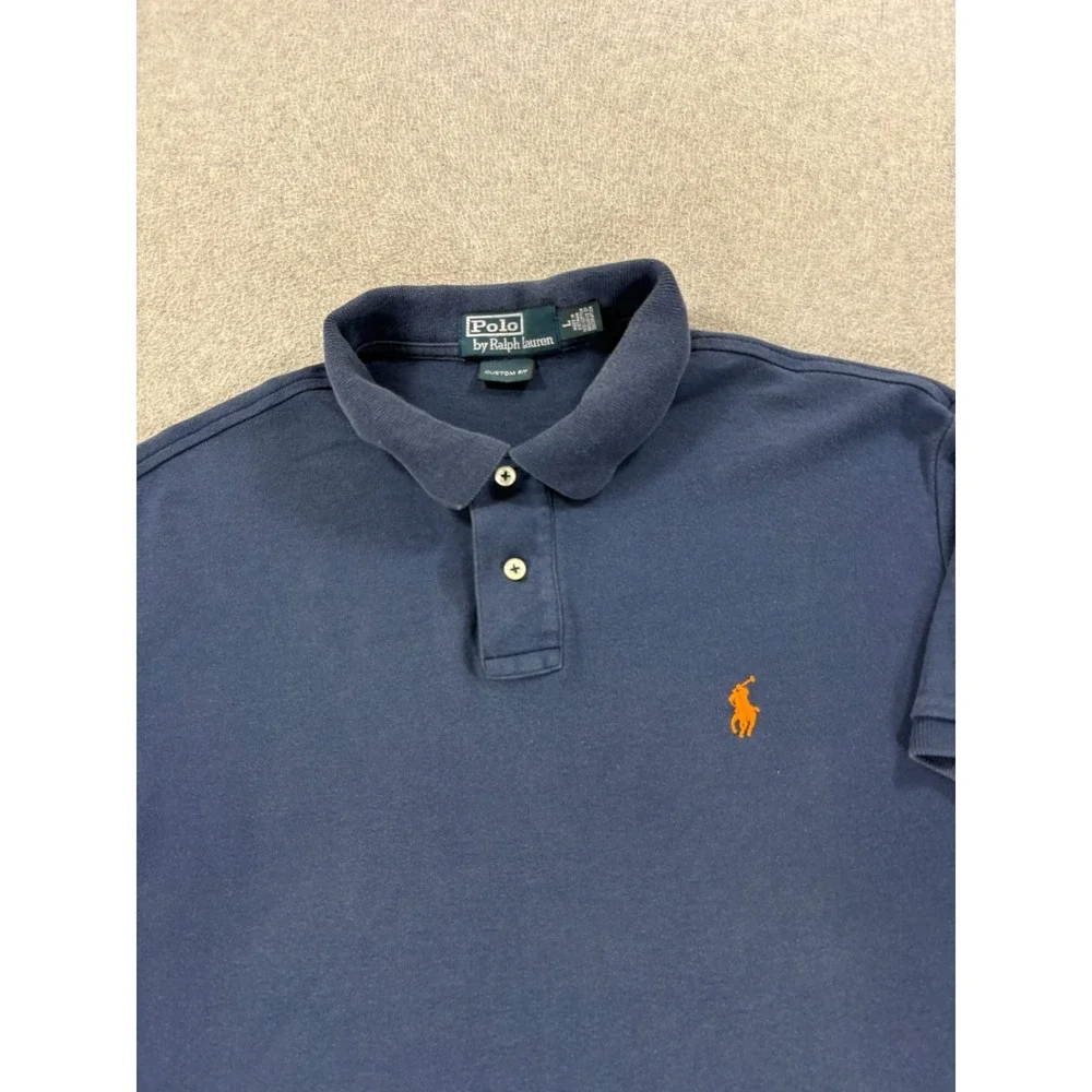 Polo Ralph Lauren Classic Solid S/S Polo Shirt (Men's Large) Blue